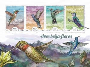 Hummingbirds Birds Kolibris Vögel Animals Fauna Guinea-Bissau MNH stamp sheet