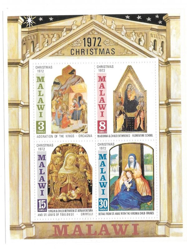 Malawi 1972 Christmas Paintings S/S Sc 198a MNH C5