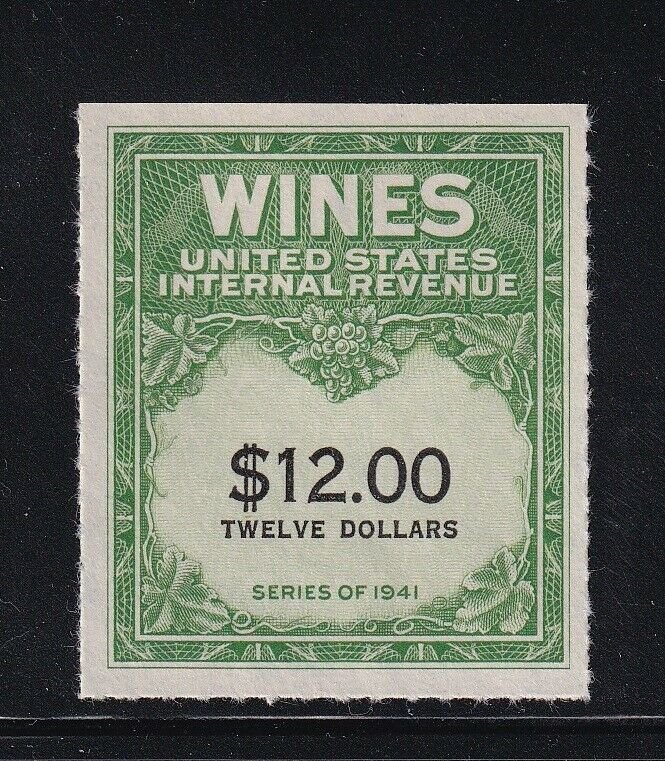 RE180 A XF Wines revenue stamp unused with nice color cv $ 150 ! see pic ! 