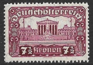 AUSTRIA 1919-20 7 1/2K Parliament P.12 1/2 Sc 224 MNH