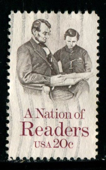 2106 US 20c Nation of Readers, used