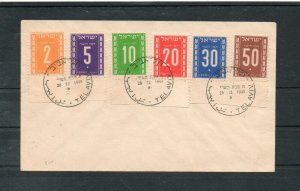 Israel Scott #J6-11 2nd Postage Due Full Tabbed Set on Cover!!