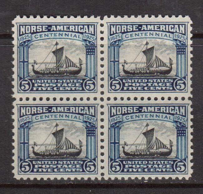 USA #621 XF/NH Block