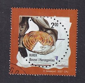 Bosnia and Herzegovina ( Bosniak admin)  #604  used  2007 meat pie with surround