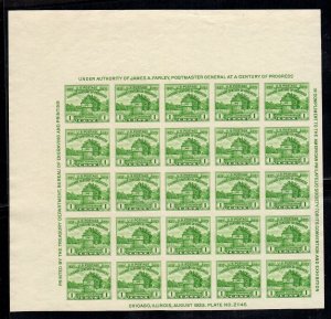 766 Farley Special Printing Souvenir Sheet of 25 Mint, ngai