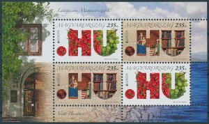 Hungary Stamps 2012 MNH Europa Visit Hungary Grapes Fruits Landscapes 4v M/S