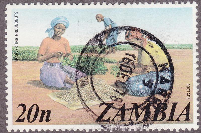 Zambia 144 USED 1975 Peanut Harvest CDS