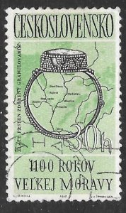 Czechoslovakia 1180: 30h Ring, Map of Moravian Settlements, CTO, F-VF