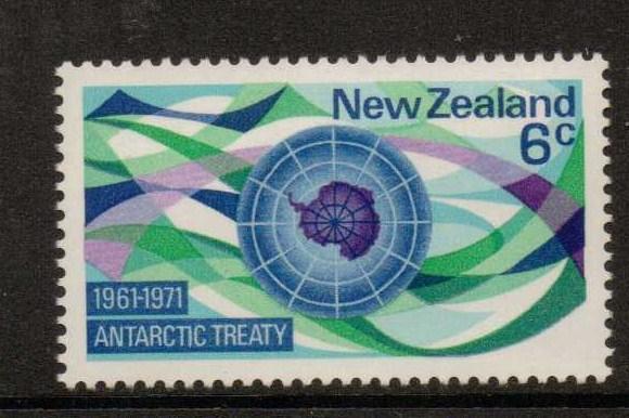 NEW ZEALAND SG955 1971 10th ANNIV OF ANTARCTIC TREATY  MNH