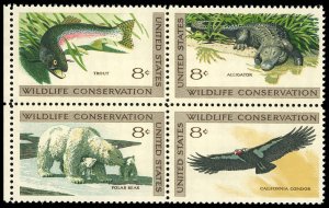 US Sc 1427-30 F-VF/MNH Se Tenant Block - 1971 Wildlife Conservation