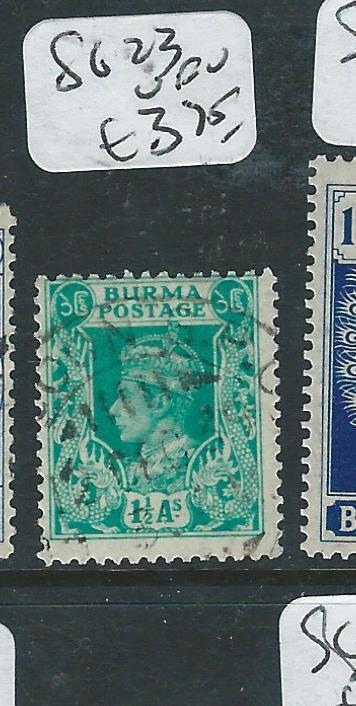 BURMA (P0308B1) ON INDIA KGVI  1 1/2A  SG 23  VFU