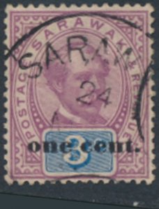 Sarawak    SC#  26   Used   surcharge see details & scans