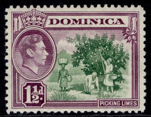 DOMINICA GVI SG101, 1½d green & purple, M MINT.