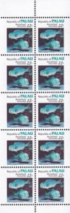 US 76a Trust Territories Palau NH VF 1985 Definitive Set 22¢ Bklt. Pane