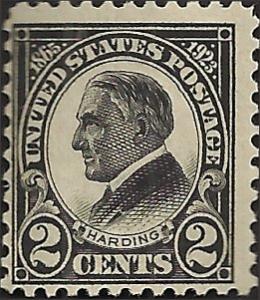 # 610 Mint Never Hinged Black Warren G. Harding