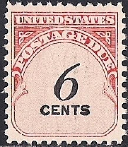 J94V 6 Cent Carmine Rose & Black Stamp mint OG NH VF-XF