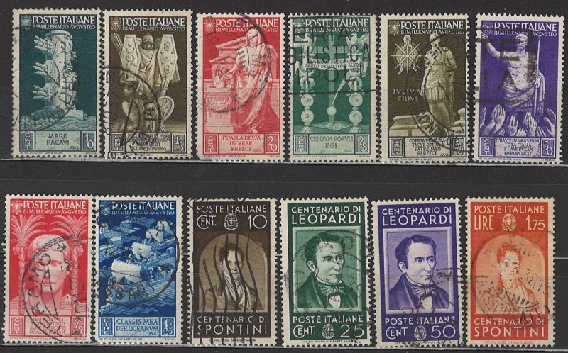 COLLECTION LOT 6089 ITALY 12 STAMPS 1937 CV+$21