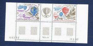 FSAT French Southern Antarctic Terr - bottom C81-C82 pr - MNH - Balloon -1984 -c