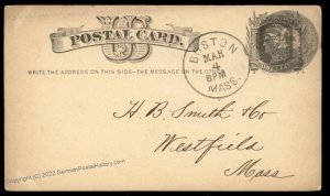 USA 1800s Boston Mass Negative Numeral 5 Fancy Cancel Cover 94931