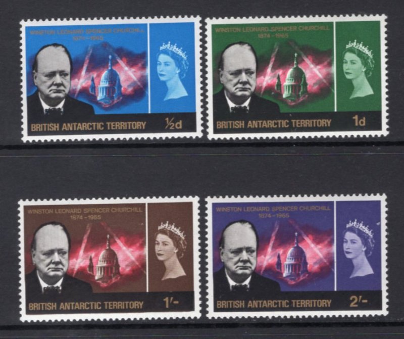 British Antarctic Territory 1966 Churchill Set of 4 MH