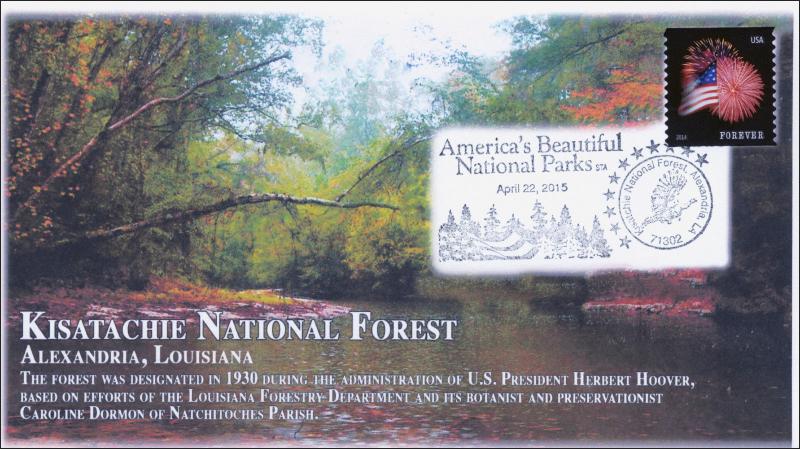 2015, Kisatachie National Forest, Pictorial Cancel, Parks, 15-106