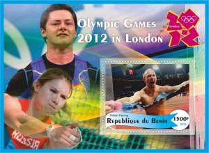 Stamps. Olympic Games 2012 London high jump 2017 year 6 sheets perforated