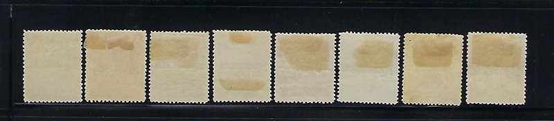 RHODESIA SCOTT #82-87/89/92 1909 OVERPRINTS (SELECTIONS)MINT HINGED