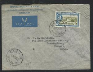 BAHAMAS (PP0703B) 1952   KGVI  6D COLONIAL DEV CORP A/M TO USA 