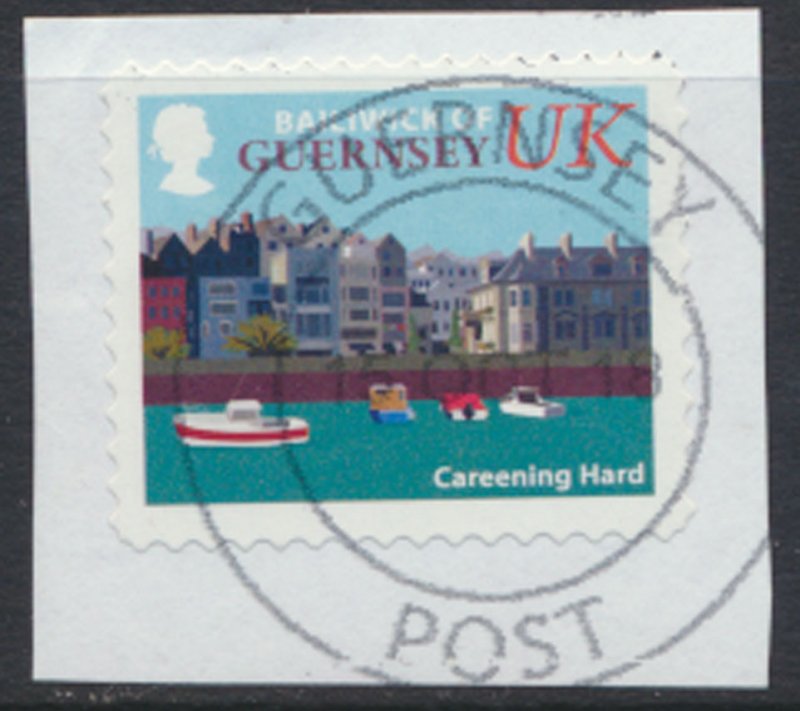 Guernsey SG 1401i Used  on piece Coastal Scenes Careening Hard  see scan