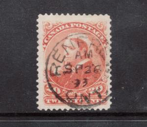 Canada #46 VF Used With Ideal Renfrew Ontario 1893 CDS Cancel