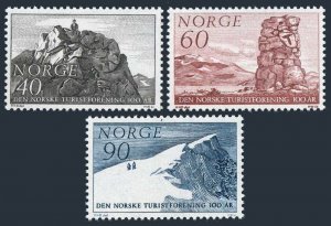 Norway 510-512, hinged. Mi 561-562. Norwegian Mountain Touring Association,1968.