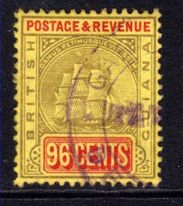 British Guiana 1905 - 07 KEV11 96ct Definitive Used SG 250 ( T18 )