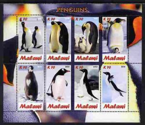 MALAWI - 2012 - Penguins - Perf 8v Sheet - MNH - Private Issue