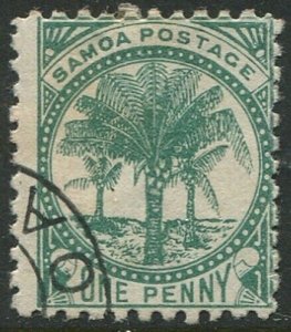 Samoa 1895 SG58 1d green Palm Tree #1 FU