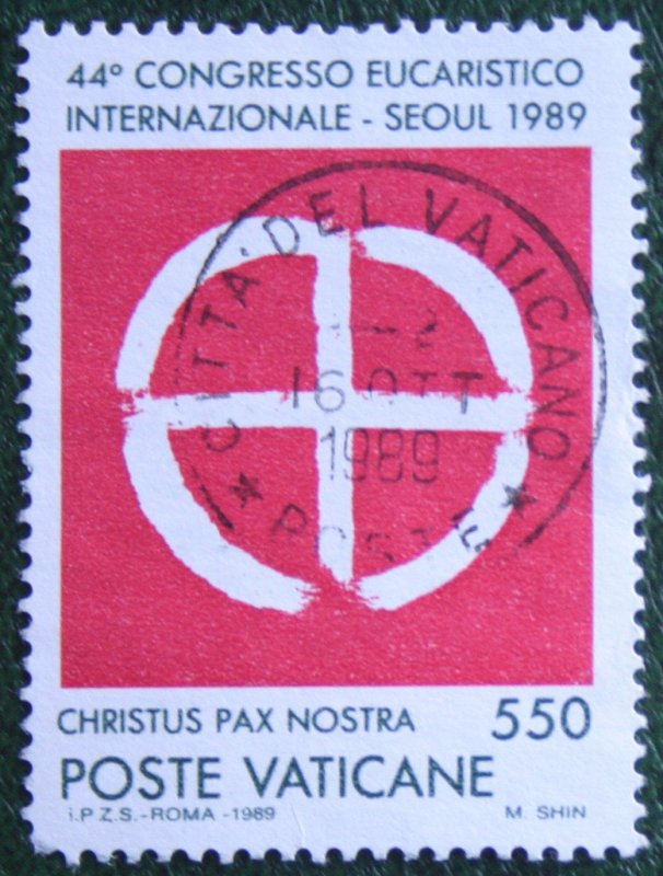 VATICAN CITY 1989 Intern. Eucharistic Congress Used Scott# 838 SG# 936