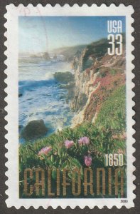 USA, stamp, Scott#3438, used, hinged, 33 cents, California