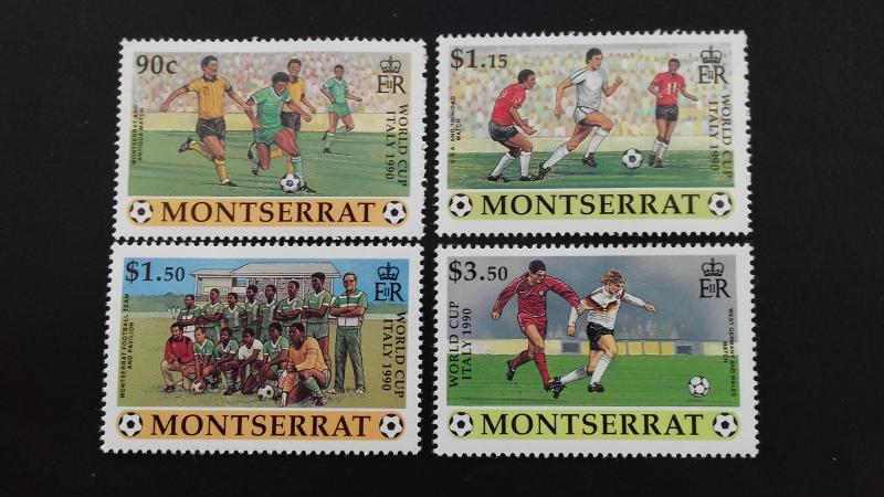 Montserrat RARE 1990 Football World Cup - Italy MLH