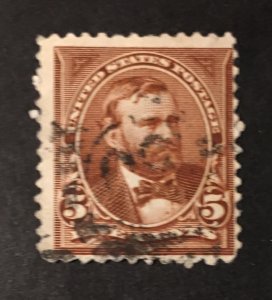 United States, US Sc. #255, used CV $10.00