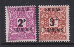 French Sudan, Scott J9-J10 (Yvert TT9-TT10), MHR