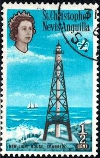 New Lighthouse, Sombrero, St. Kitts-Nevis stamp SC#145 used