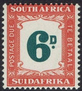 SOUTH AFRICA 1948 POSTAGE DUE 6D MNH **