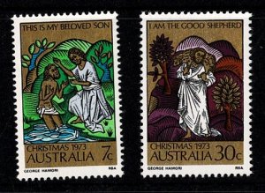Australia 1973 Christmas  Set of 2 MNH