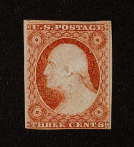 US Scott # 11 Type I, No gum, F/VF, Issued in 1851 CV $100