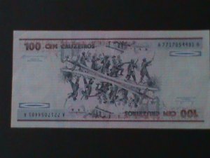 ​BRAZIL-1991-CENTRAL BANK-$100 CURZEIROS UNCIR- VF  WE SHIP TO WORLDWIDE