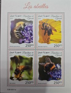 CMI) 2019. DJIBOUTI. BUMBUS PASCUORUM BEE. SOUVENIR LEAF. DHR