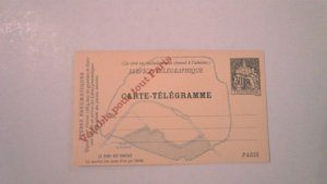 EARLY FRANCE TELEGRAM POSTAL CARD MINT ENTIRE