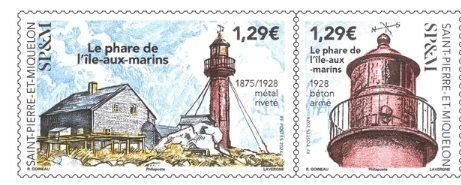 Saint-Pierre and Miquelon France 2024 Sailors Island Lighthouse set 2 stamps MNH