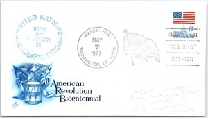 U.S. SPECIAL EVENT POSTMARK COVER NAPEX STATION FLAG AT WASHINGTON D.C. 1977