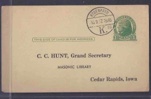 1932 COPENHAGEN DENMARK TO MASONIC LIBRARY CEDAR RAPIDS IA, SEE INFO