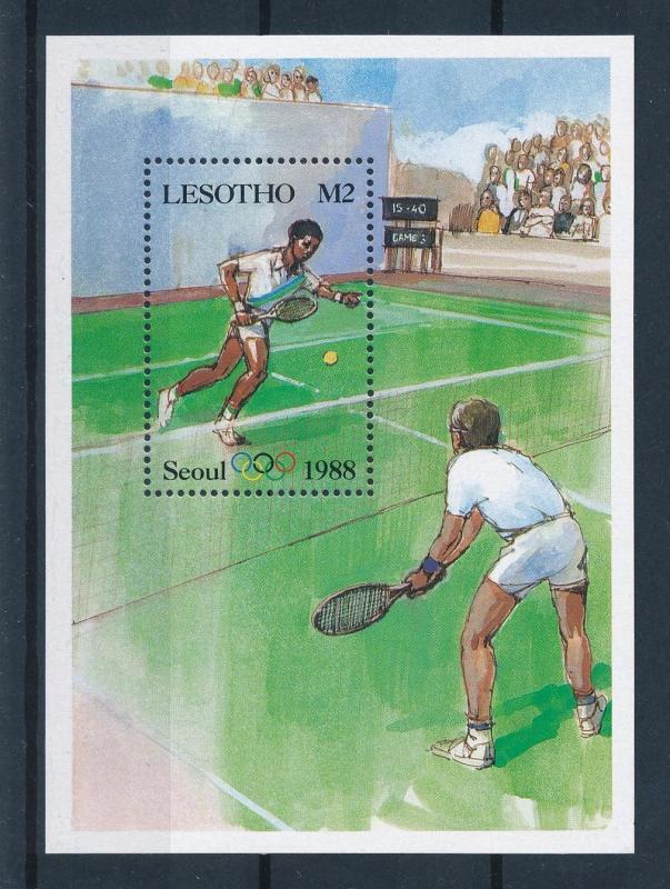 [55361] Lesotho 1987 Olympic games Seoul Tennis MNH Sheet